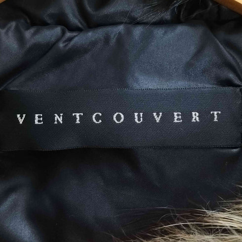 VENTCOUVERT ラクーンファー シープレザー フーデッド 中綿ジャケット レディース 36