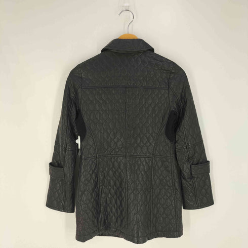 JELLY GARCIA premium wear ニット切替 レザー キルティング コート レディース