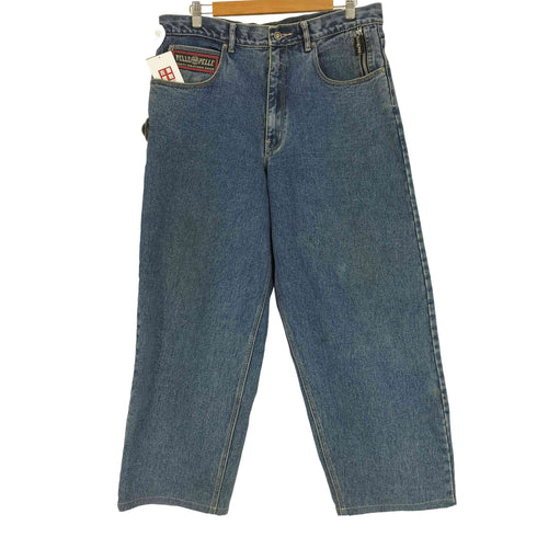ペレペレ pelle pelle 90S marc buchanan ラバー メッシュ ロゴ バギー デニム パンツ メンズ 36