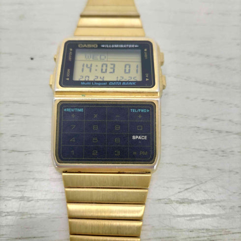 カシオ CASIO ステンレススチール DATA BANK メンズ