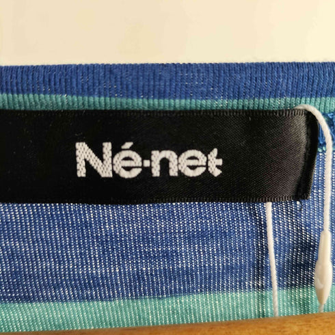 ネネット Ne-net 3Dトンボ刺繍 ボーダー半袖ワンピ レディース JPN:2