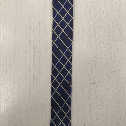 イヴサンローラン Yves Saint Laurent チェック柄 シルク ネクタイ メンズ