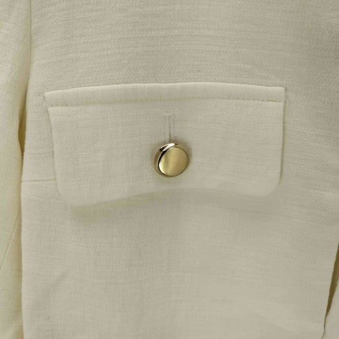 ザラ ZARA テクスチャーブレザージャケット 金ボタン レディース import:XS
