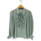 ザラ ZARA プリーツフリルブラウス レディース import:S