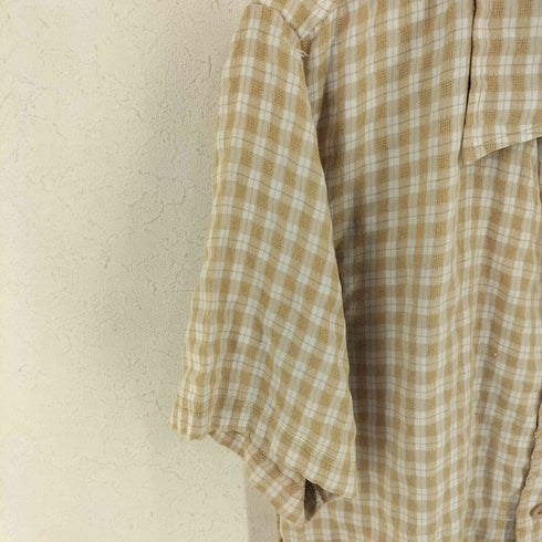 ペレペレ pelle pelle 香港製 レーヨンポリ チェック 開襟 S/S シャツ BBOY メンズ 3XL