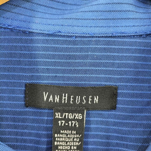 ヴァンヒューゼン VAN HEUSEN ストライプ レギュラーカラーシャツ メンズ import:XL