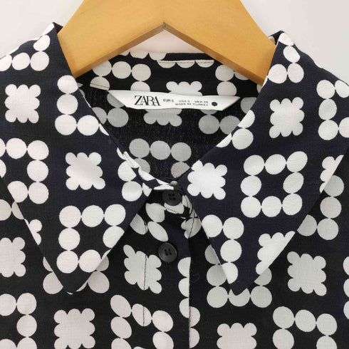 ザラ ZARA 幾何学模様シャツドレス レディース import:S