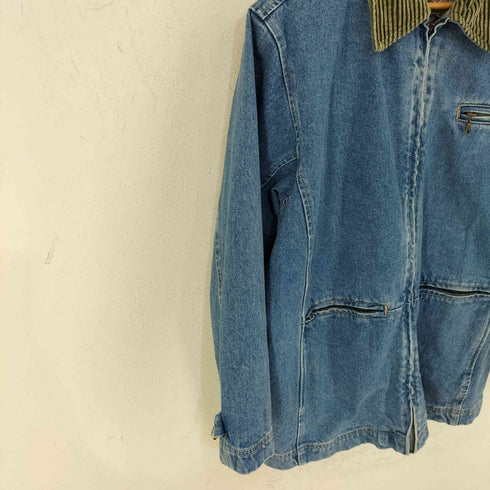 A.M.I マカオ製 襟コーデュロイ デニムカバーオールジャケット メンズ import:M