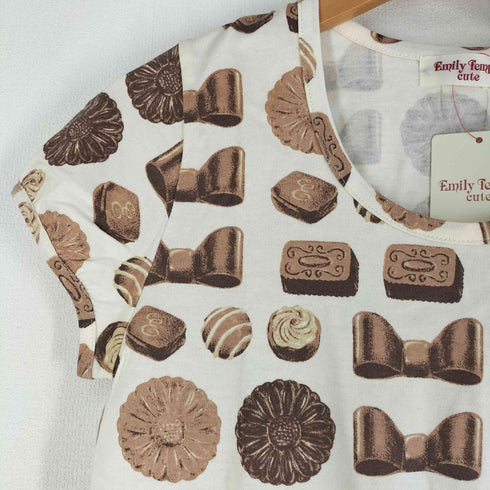 emily temple cute チョコレート 半袖 Tシャツ メンズ JPN:M