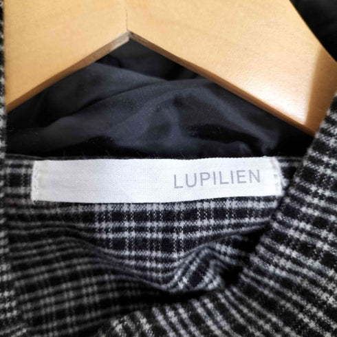LUPILIEN チェック柄 キルティング切り替え 中綿 フーデットコート レディース FREE