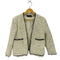 ザラ ZARA ツイード ノーカラージャケット レディース import:M