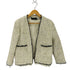 ザラ ZARA ツイード ノーカラージャケット レディース import:M