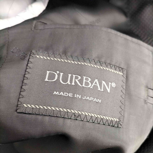 ダーバン DURBAN 2B 背抜き センターベント ウール スーツセットアップ メンズ