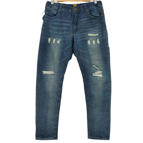 ヒューマンメイド HUMAN MADE RELAX DENIM PANTS ダメージ&リペア 加工 スウェットデニム メンズ JPN:XL