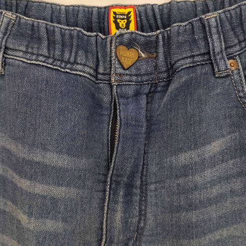 ヒューマンメイド HUMAN MADE RELAX DENIM PANTS ダメージ&リペア 加工 スウェットデニム メンズ JPN:XL