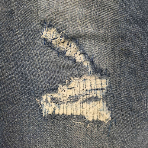 ヒューマンメイド HUMAN MADE RELAX DENIM PANTS ダメージ&リペア 加工 スウェットデニム メンズ JPN:XL