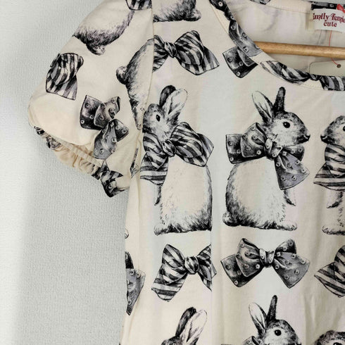 emily temple cute ウサギ 総柄 半袖 Tシャツ レディース JPN:M