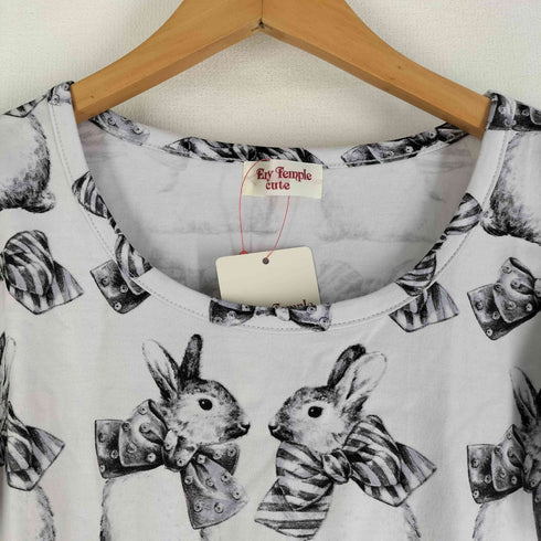 emily temple cute ウサギ 総柄 半袖 Tシャツ レディース JPN:M