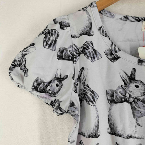 emily temple cute ウサギ 総柄 半袖 Tシャツ レディース JPN:M