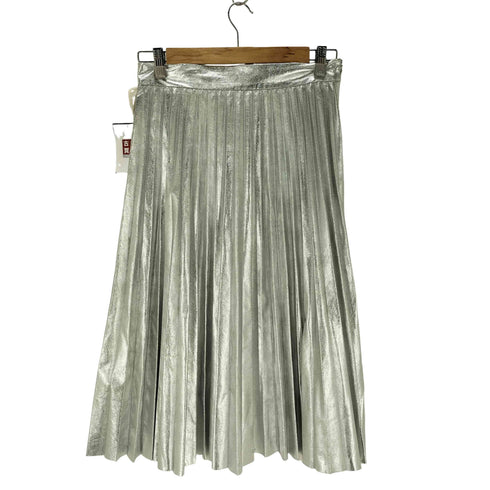 ザラ ZARA メタリック プリーツスカート レディース S