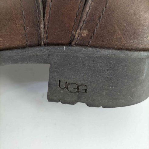 アグオーストラリア UGG Australia サイドジップ ボア レザーショートブーツ レディース JPN:24