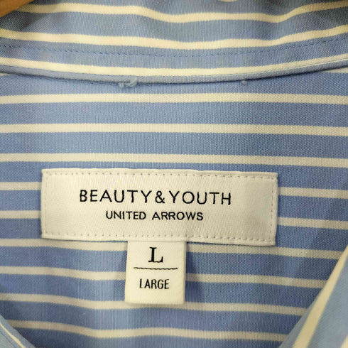ビューティーアンドユースユナイテッドアローズ BEAUTY & YOUTH UNITED ARROWS ストライプ レギュラーカラーシャツ メンズ JPN:L