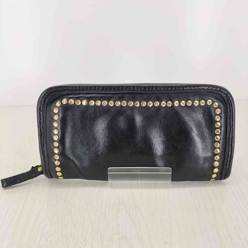 カンポマッジ campomaggi Purse in black leather with rivets メンズ