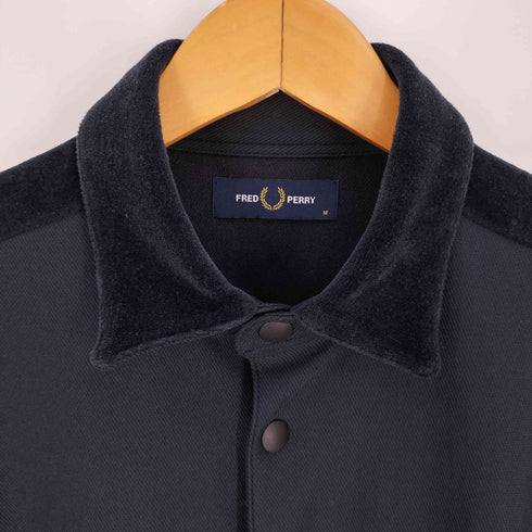 フレッドペリー FRED PERRY COACH JACKET SHIRT ベロア コーチジャケット メンズ import:M