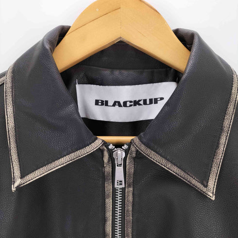 BLACKUP フェイクレザージャケット レディース