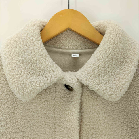 ユニクロ UNIQLO ボアフリース ステンカラーショートコート レディース JPN:L