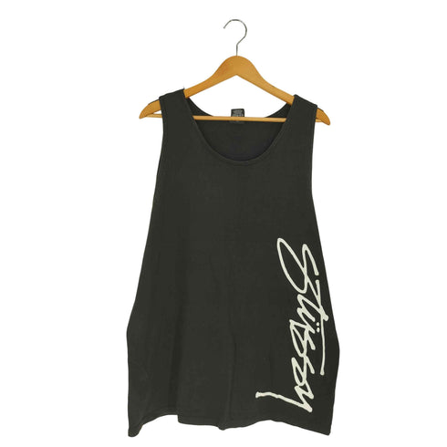 ステューシー Stussy メキシコ製 縦ロゴ プリント タンクトップ メンズ import:XL