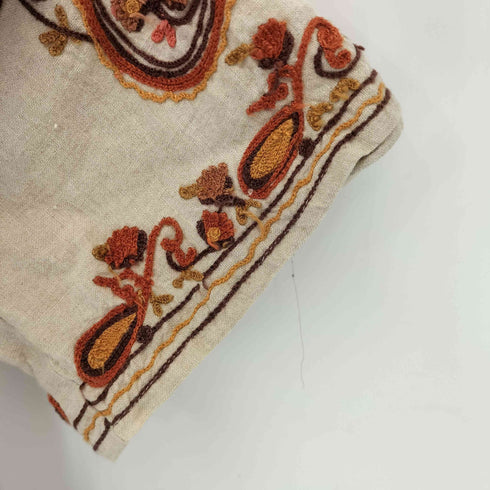 MADE IN INDIA リネン刺繍ワンピース レディース 1X