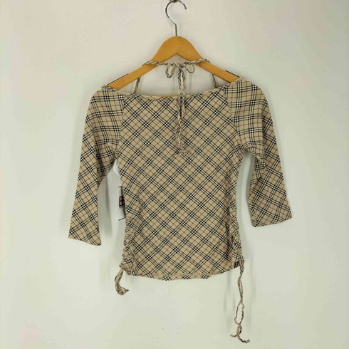 バーバリーブルーレーベル BURBERRY BLUE LABEL ノバチェック ホルターネックトップス レディース EUR:38