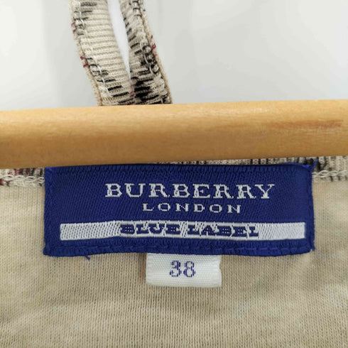 バーバリーブルーレーベル BURBERRY BLUE LABEL ノバチェック ホルターネックトップス レディース EUR:38