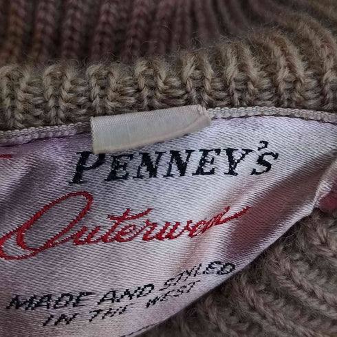 ペニーズ PENNEYS 50-60s コの字 WALDESジップ ジップアップ ニットジャケット カーディガン メンズ
