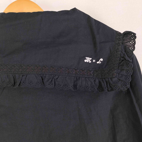 マルシャンブルドゥシャーム Malle chambre de charme モノグラム刺繍 セーラーカラー フリル ブラウス レディース FREE