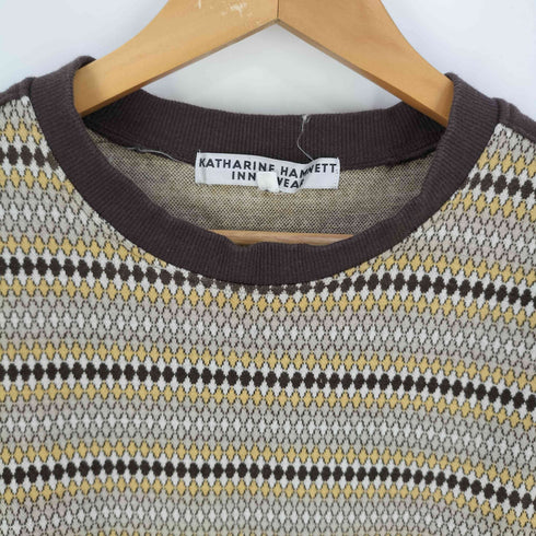 キャサリンハムネットロンドン KATHARINE HAMNETT LONDON ストレッチ クルーネック ロングスリーブTシャツ メンズ import:L