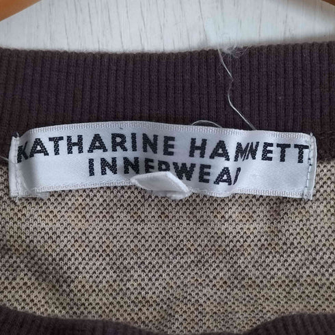 キャサリンハムネットロンドン KATHARINE HAMNETT LONDON ストレッチ クルーネック ロングスリーブTシャツ メンズ import:L