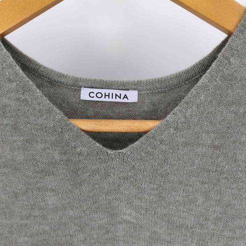 コヒナ COHINA 22AW コラボ 2way カフスデザイン ヘムドッキング ニットワンピース レディース regular
