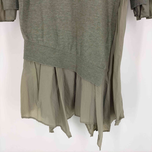 コヒナ COHINA 22AW コラボ 2way カフスデザイン ヘムドッキング ニットワンピース レディース regular