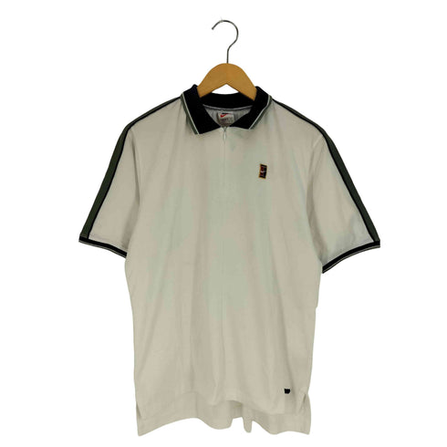 ナイキ NIKE 90s DRI-FIT 銀タグ ロゴワッペン ハーフジップ ポロシャツ メンズ import:M