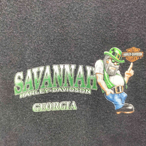 ハーレーダビッドソン HARLEY-DAVIDSON SAVANNAH Georgia 両面プリントTシャツ メンズ import:L