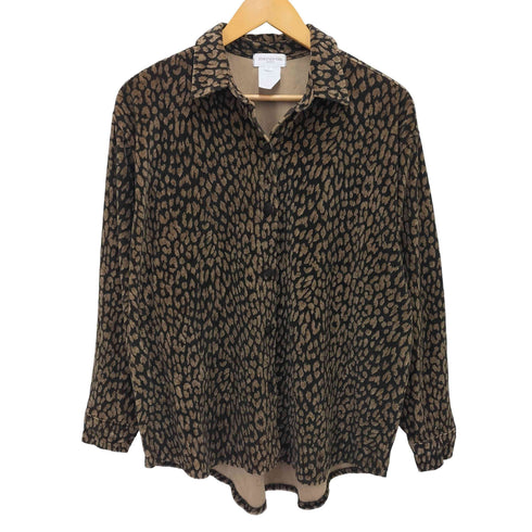 ジョーンズニューヨーク JONES NEW YORK レオパード柄シャツ レディース M
