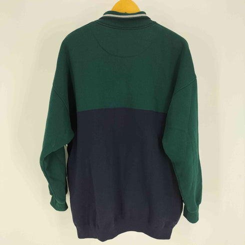 クラフトアンドバロー Croft&Barrow ポリコットン 裏起毛 2トーン スウェット ポロ メンズ import:XL