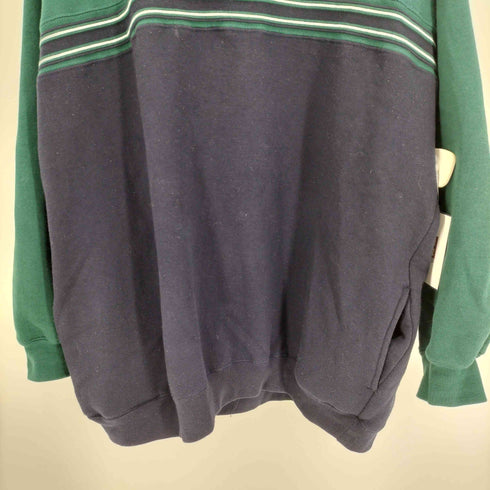 クラフトアンドバロー Croft&Barrow ポリコットン 裏起毛 2トーン スウェット ポロ メンズ import:XL
