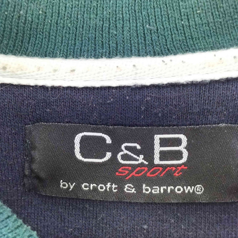 クラフトアンドバロー Croft&Barrow ポリコットン 裏起毛 2トーン スウェット ポロ メンズ import:XL