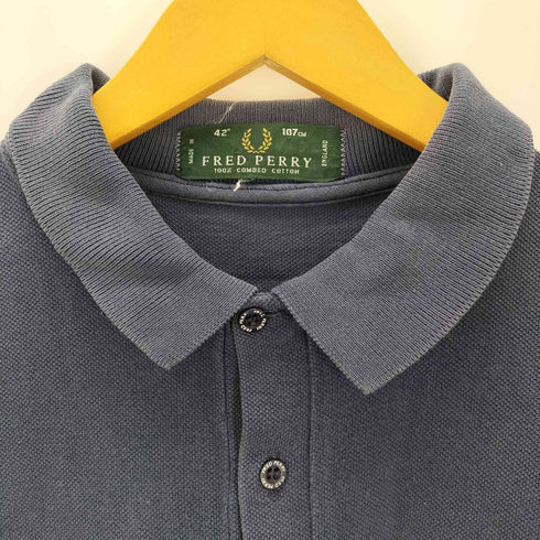 フレッドペリー FRED PERRY ロゴ刺繍 鹿の子 ポロシャツ イングランド製 メンズ UK:42