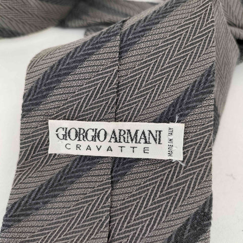 ジョルジオアルマーニ Giorgio Armani イタリア製 ヘリンボーン シルクネクタイ メンズ