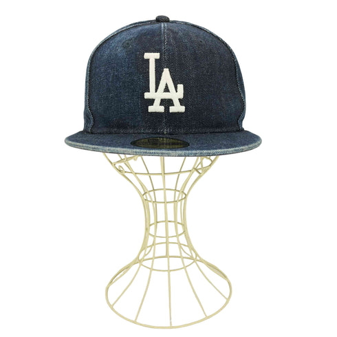ニューエラ NEW ERA 59FIFTY チームロゴ刺繍 6パネル デニム ストレート ベースボール キャップ メンズ 7 1/2