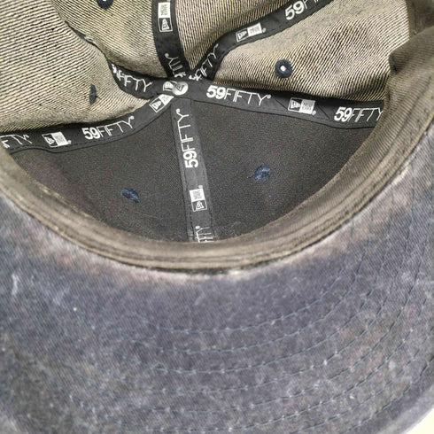 ニューエラ NEW ERA 59FIFTY チームロゴ刺繍 6パネル デニム ストレート ベースボール キャップ メンズ 7 1/2